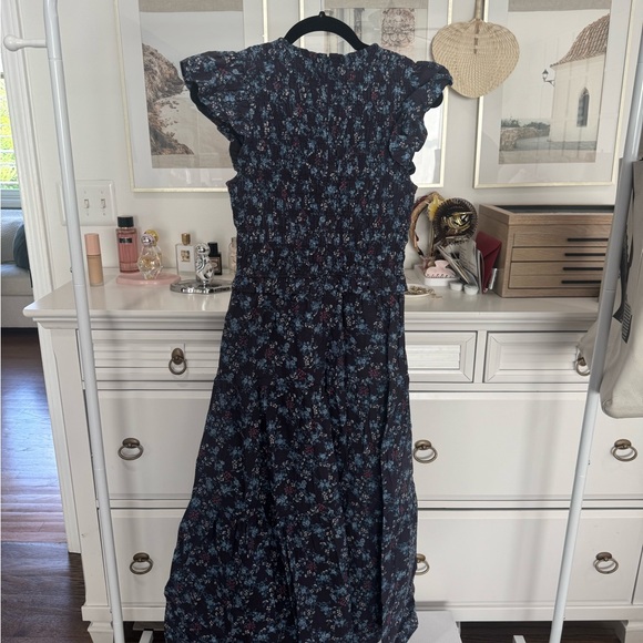 Sea New York Navy Floral Maxi Sundress with Flutter Cap Sleeves - Picture 5 of 6